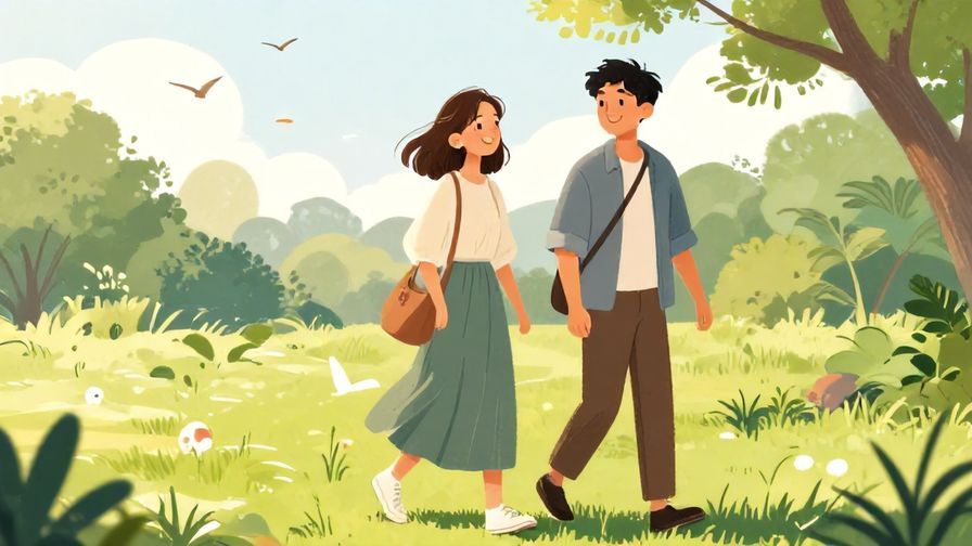 Illustration%20of%20two%20friends%20smiling%20and%20walking%20together%20in%20a%20casual%20park%20setting%20with%20sunlight%20and%20birds.%20Illustrated%20style