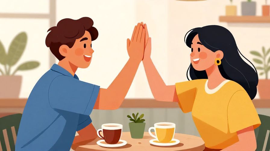 Illustration%20of%20two%20friends%20smiling%20and%20giving%20each%20other%20a%20high-five%20in%20a%20bright%20cafe%20setting%2C%20vibrant%20colors%2C%20illustrated%20style