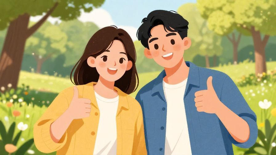 Illustration%20of%20two%20friends%20smiling%20and%20giving%20a%20thumbs-up%20gesture%2C%20sunny%20park%20background%2C%20vibrant%20colors%2C%20illustrated%20style