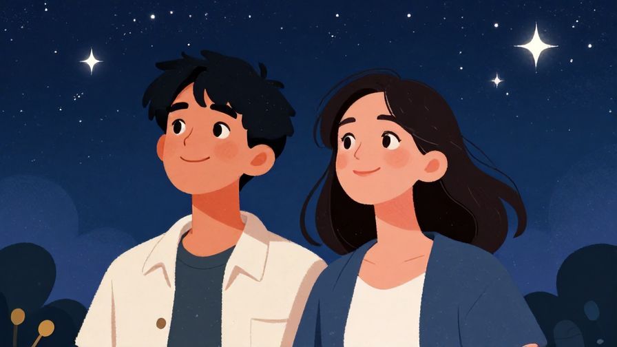 Illustration%20of%20two%20friends%20smiling%20and%20looking%20up%20at%20the%20starry%20sky%20together%20from%20different%20places%2C%20vibrant%20colors%2C%20illustrated%20style