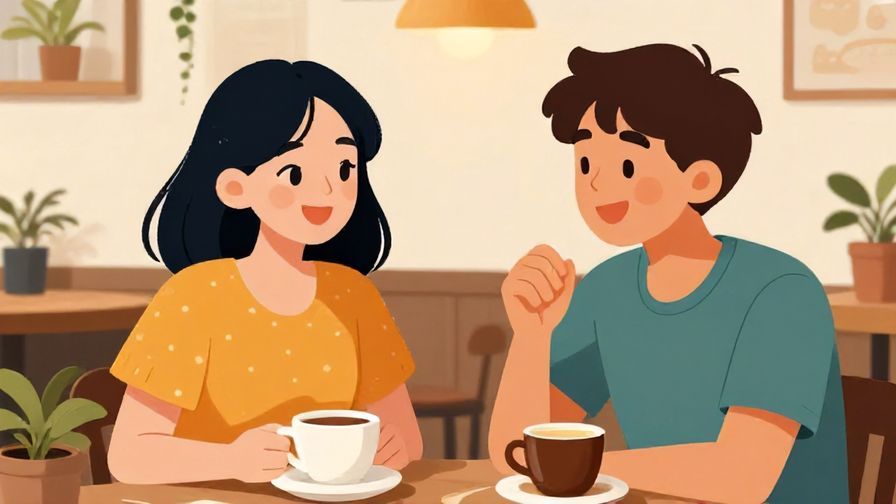 Illustration%20of%20two%20friends%20talking%20with%20smiles%20in%20a%20cozy%20cafe%20setting%2C%20warm%20lighting%2C%20vibrant%20colors%2C%20illustrated%20style