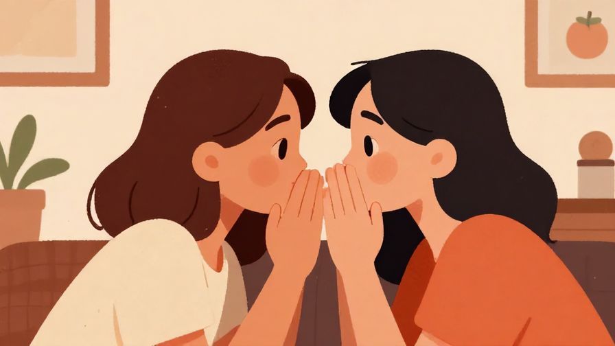 Illustration%20of%20two%20friends%20whispering%20to%20each%20other%2C%20one%20with%20a%20finger%20on%20their%20lips%2C%20cozy%20room%2C%20warm%20colors%2C%20illustrated%20style