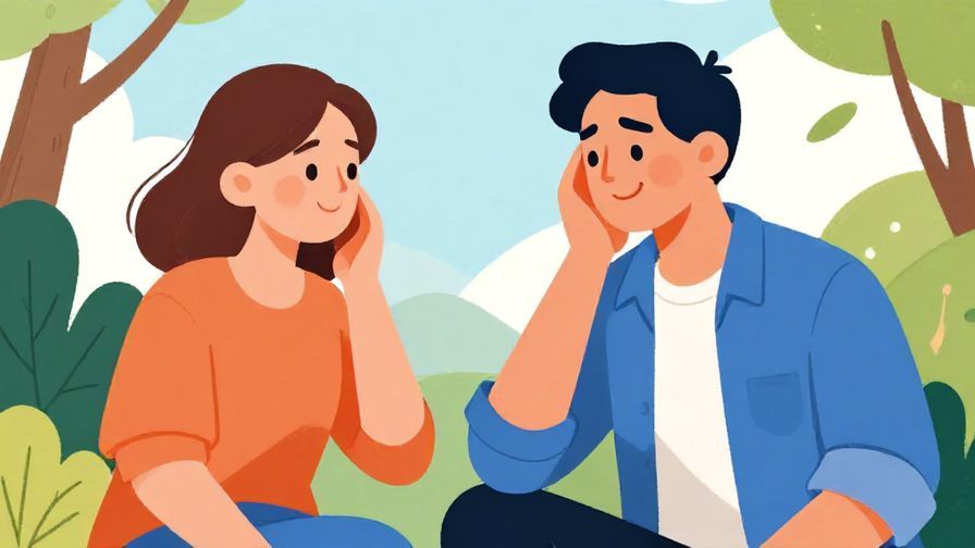 Illustration%20of%20two%20people%20chatting%20outside%2C%20one%20person%20smiling%20while%20shaking%20their%20head%20slightly%2C%20vibrant%20colors%2C%20illustrated%20style