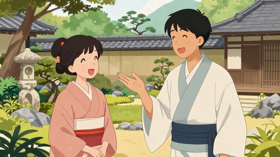 Illustration%20of%20two%20people%20exchanging%20pleasantries%20with%20joyful%20expressions%20in%20a%20traditional%20Japanese%20garden%2C%20illustrated%20style