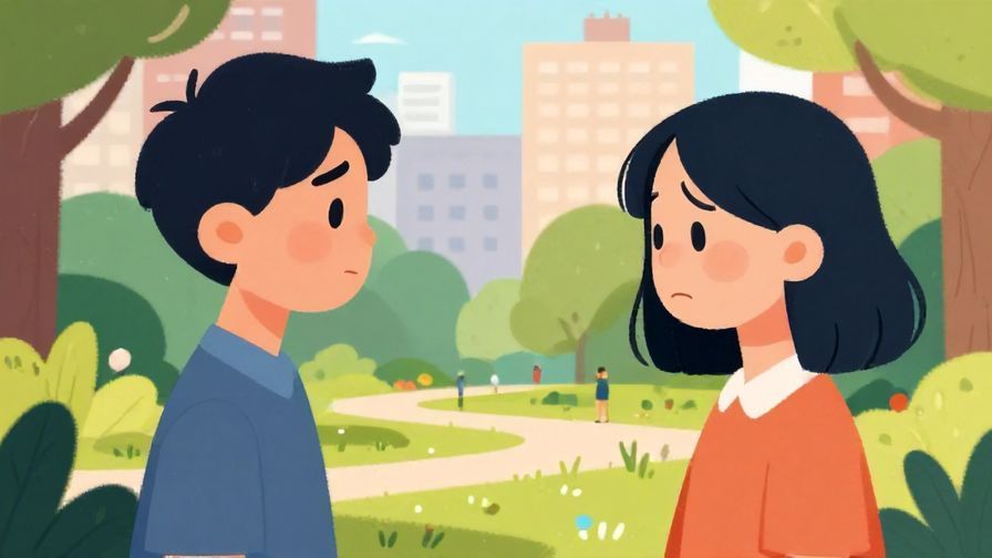 Illustration%20of%20two%20people%20facing%20each%20other%20with%20different%20expressions%20(one%20neutral%2C%20one%20upset)%2C%20vibrant%20urban%20park%20background%2C%20illustrated%20style