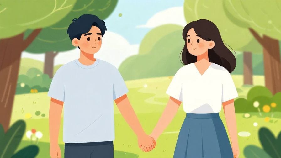 Illustration%20of%20two%20people%20holding%20hands%2C%20one%20looking%20nervous%2C%20the%20other%20smiling%20gently%2C%20vibrant%20park%20setting