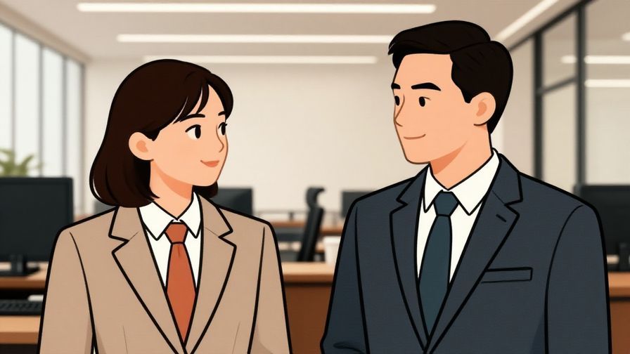 Illustration%20of%20two%20people%20in%20formal%20clothing%20smiling%20gently%20at%20each%20other%20in%20an%20office%20setting%2C%20illustrated%20style