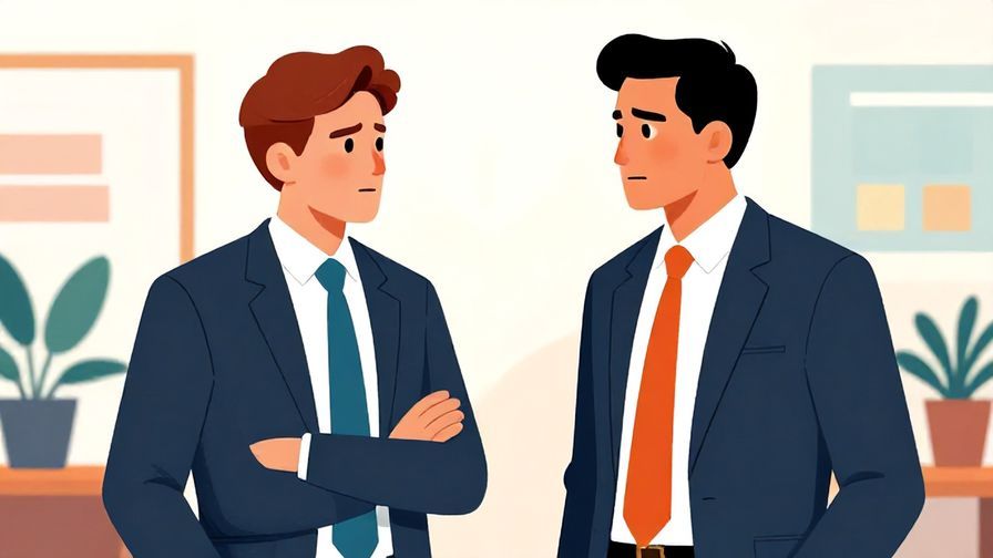 Illustration%20of%20two%20people%20in%20formal%20clothes%20discussing%20a%20close%20call%20with%20serious%20expressions%2C%20stylized%20office%20background%2C%20vibrant%20colors%2C%20illustrated%20style