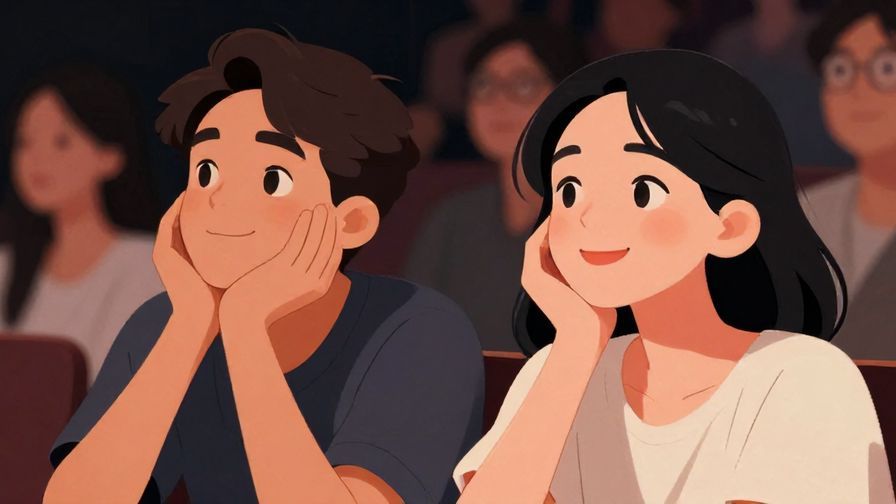 Illustration%20of%20two%20people%20smiling%20and%20nodding%20in%20agreement%20while%20watching%20a%20performance%2C%20soft%20lighting%2C%20illustrated%20style