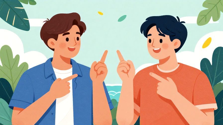 Illustration%20of%20two%20people%20smiling%20and%20mirroring%20each%20other's%20gestures%20in%20a%20friendly%20setting%2C%20with%20vibrant%20colors%20and%20stylized%20background%20of%20floating%20leaves%20and%20gentle%20waves