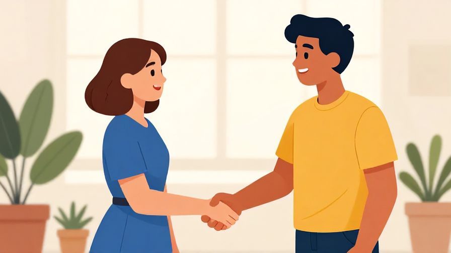 Illustration%20of%20two%20people%20smiling%20and%20shaking%20hands%20in%20a%20peaceful%20room%20with%20soft%20natural%20light%20and%20potted%20plants.%20Vibrant%20colors%2C%20illustrated%20style