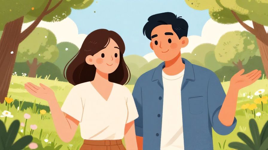 Illustration%20of%20two%20people%20smiling%20and%20shrugging%20with%20a%20sunny%20park%20background%2C%20illustrated%20style