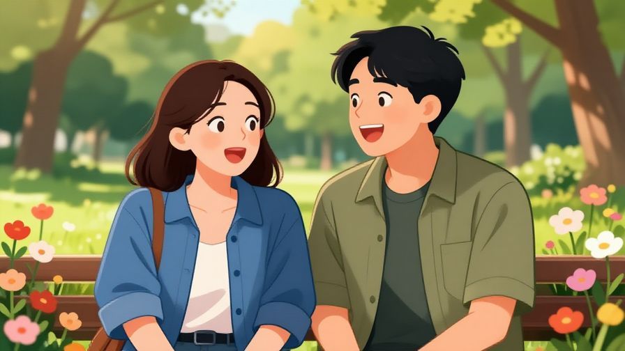 Illustration%20of%20two%20people%20smiling%20and%20sharing%20a%20moment%20of%20surprise%20in%20a%20park%20with%20soft%20sunlight%20and%20flowers%20around%20them%2C%20detailed%20background%2C%20vibrant%20colors%2C%20illustrated%20style