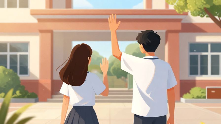 Illustration%20of%20two%20people%20waving%20goodbye%20outside%20a%20school%20building%20with%20morning%20light%2C%20warm%20colors%2C%20illustrated%20style
