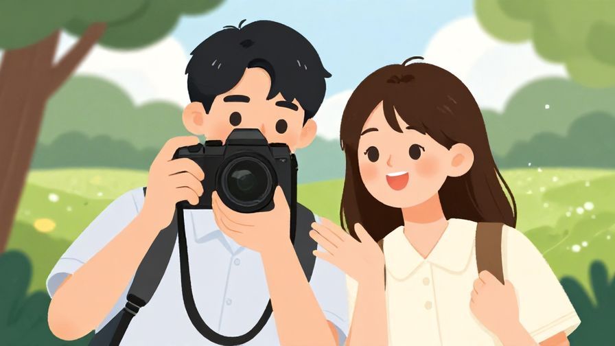 Illustration%20of%20two%20people%20with%20a%20camera%20in%20hand%2C%20one%20asking%20with%20a%20friendly%20expression%2C%20park%20background%2C%20illustrated%20style