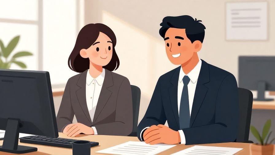 Illustration%20of%20two%20professionals%20smiling%20and%20nodding%20in%20an%20office%20with%20sunlight%20and%20papers%20on%20the%20desk%2C%20formal%20and%20polished%20illustrated%20style