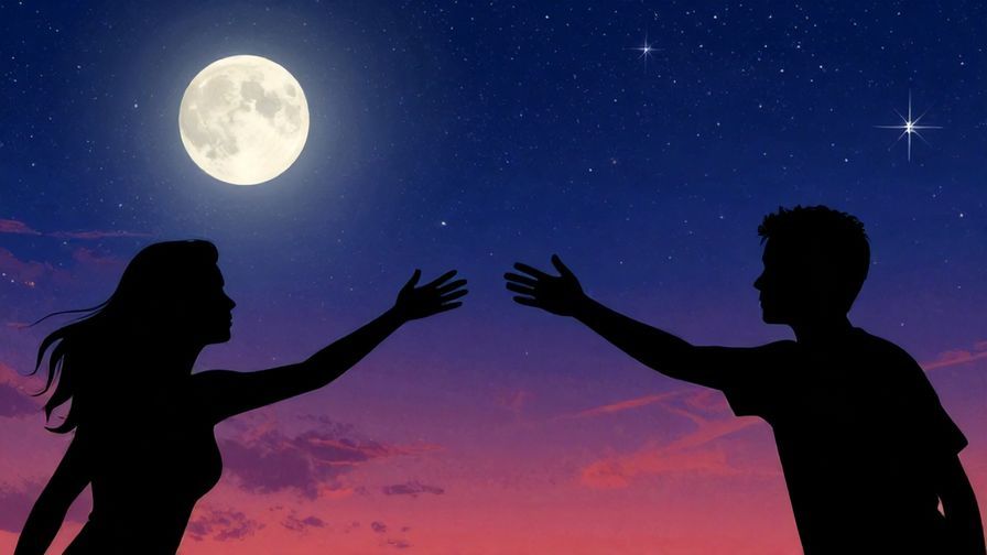 Illustration%20of%20two%20silhouettes%20reaching%20towards%20each%20other%20across%20a%20starry%20sky%20with%20bright%20moonlight%2C%20vibrant%20colors%2C%20illustrated%20style