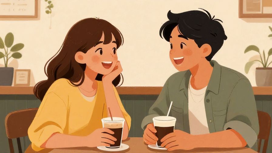 Illustration%20of%20two%20young%20people%20laughing%20and%20chatting%20at%20a%20coffee%20shop%2C%20warm%20colors%2C%20illustrated%20style